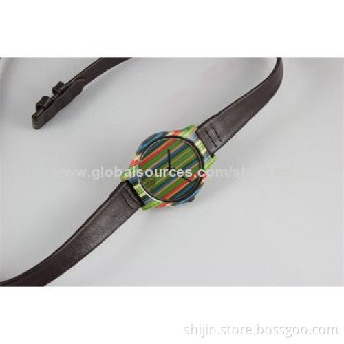 Wooden long strap watch 2014 fashionable, CE-approved